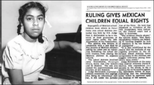 Sylvia Mendez was one of the first students of Mexican descent to attend an all-white school in California, after the Mendez v. Westminster case in 1947 ended segregation in that state, and paved the way for the rest of the country. (Photo credit: heritageandarts.utah.gov).